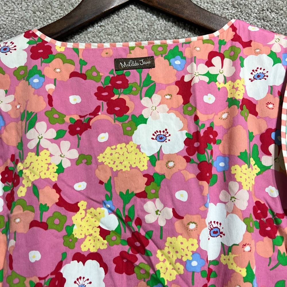 Matilda Jane Pink Floral Sleeveless Midi Dress - Picture 8 of 9